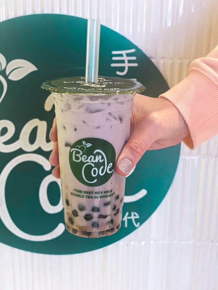 Vegetarian 2 - Taro soy bean drink at Bean Code.jpg