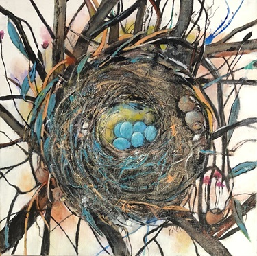 Dawn Berger, “New Beginning”, 2023, mixed media
