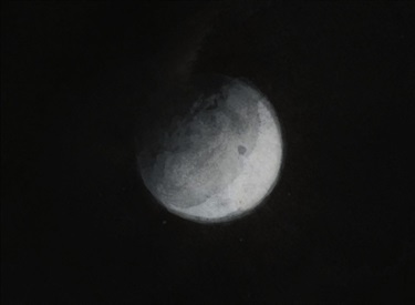 Maryanne Coutts, “August Moon”, 2022, animation still from animated ink drawing