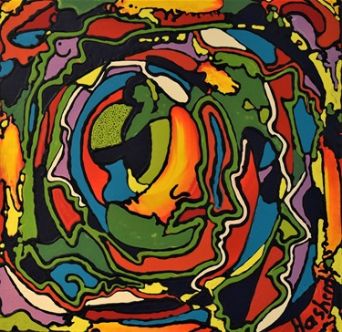 Seya Hashemi, “Face”, 2018, acrylic on canvas